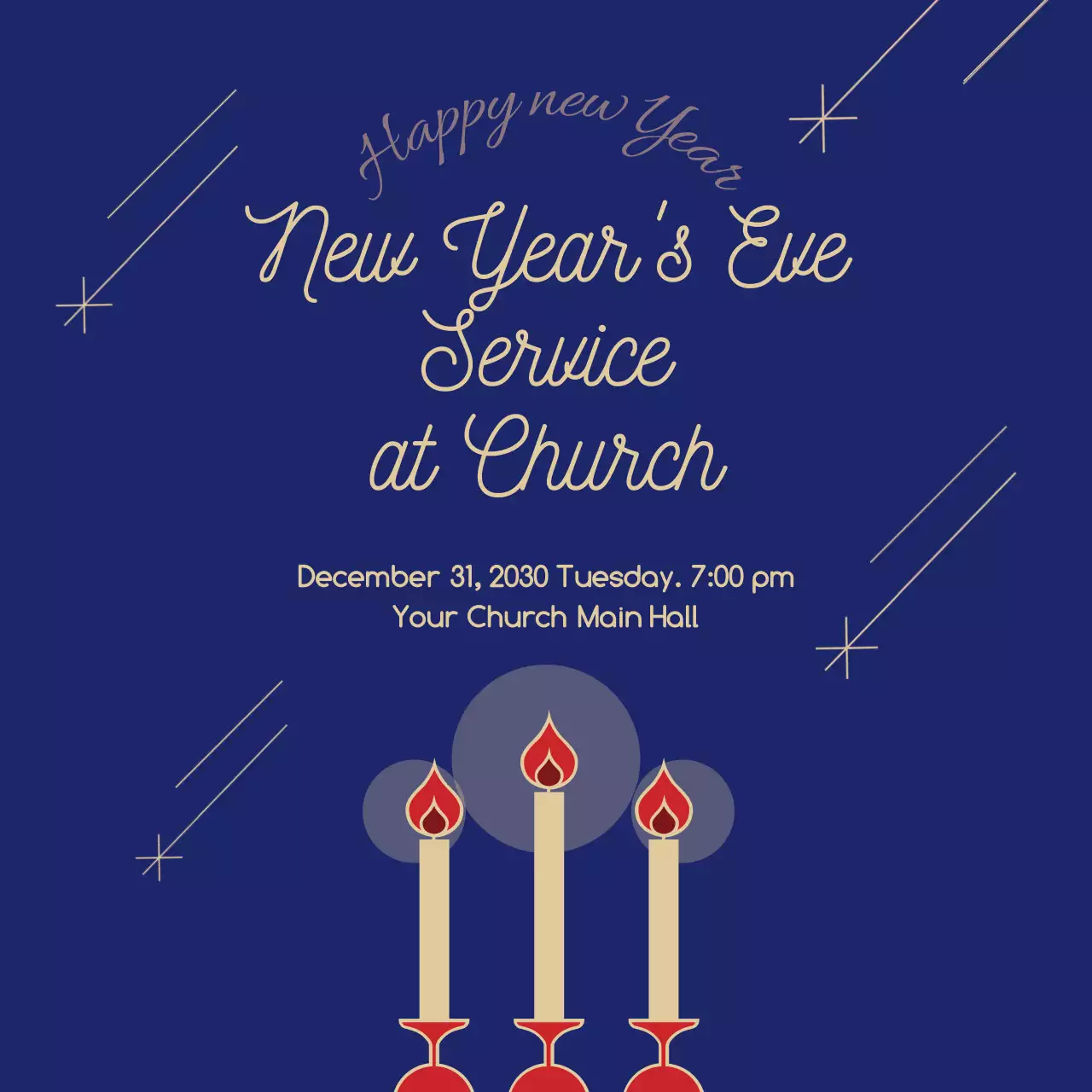 Biểu ngữ sự kiện ngày lễ tối giản màu xanh