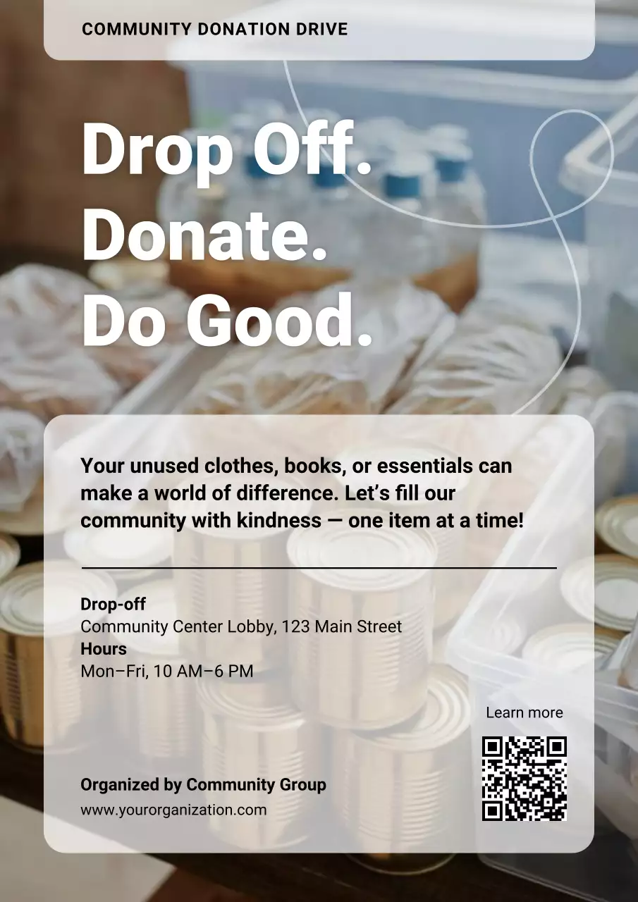 Neutral Modern Donation Announcement