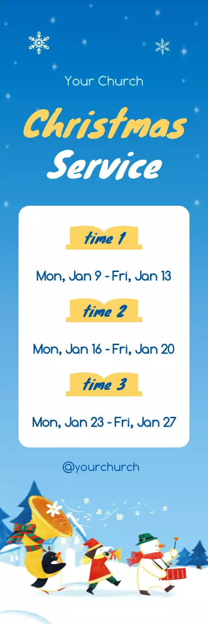 Faixa azul de programação festiva de Natal