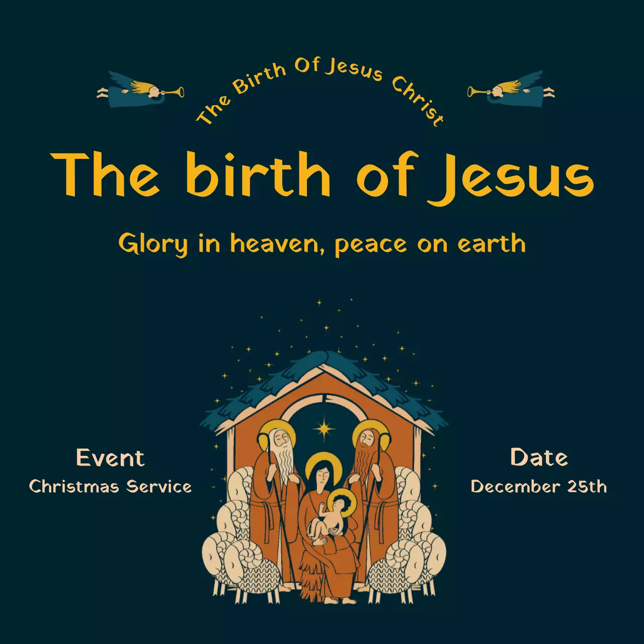 Faixa de anúncio de natividade tradicional da Marinha