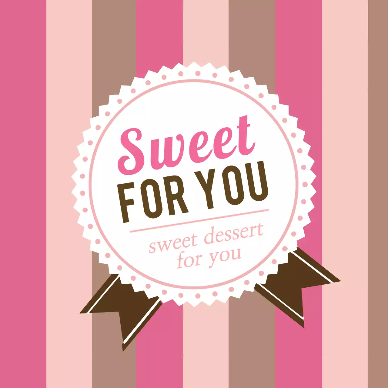 핑크 레트로 디저트 홍보