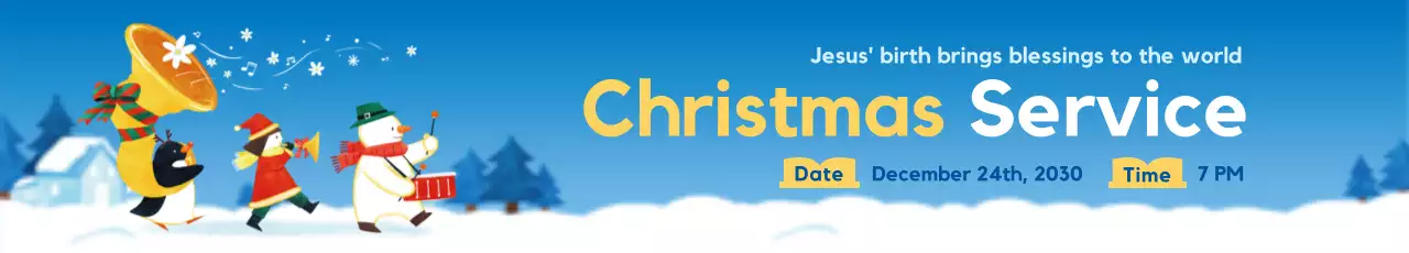 anúncio festivo de Natal azul