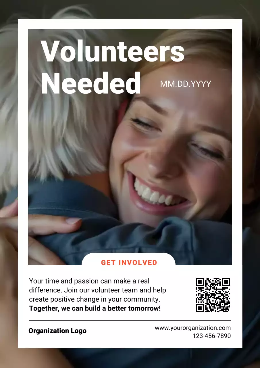 White Modern Volunteer Recruitment