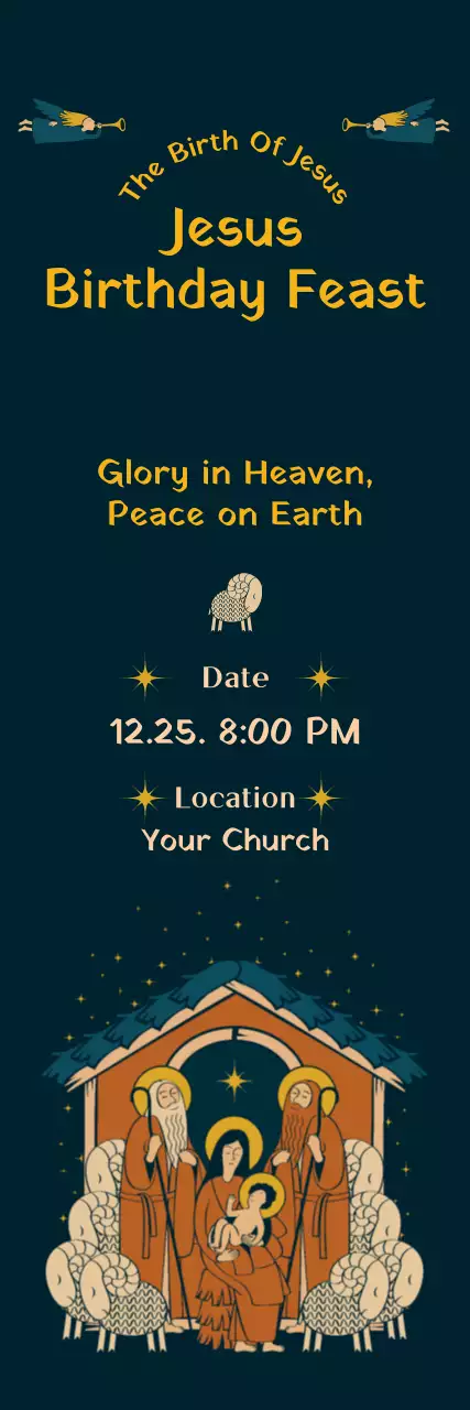 Banner de convite tradicional de Natal da Marinha