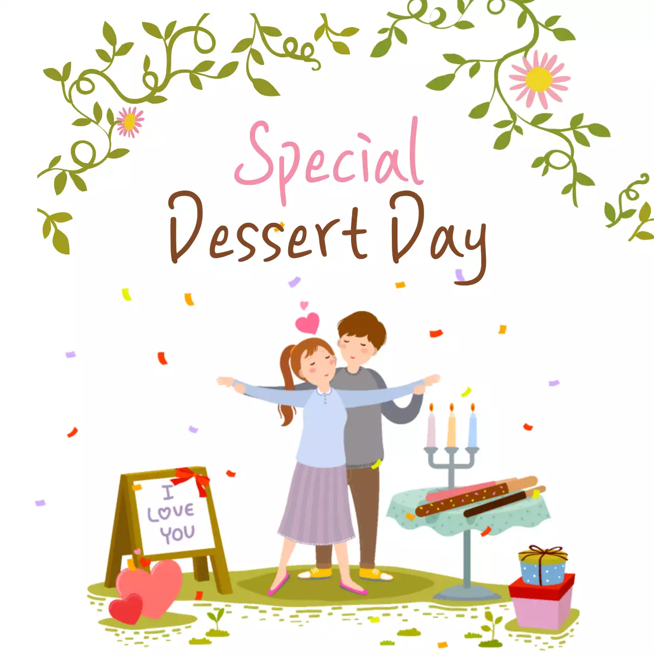 연두 아기자기한 기념일 축제