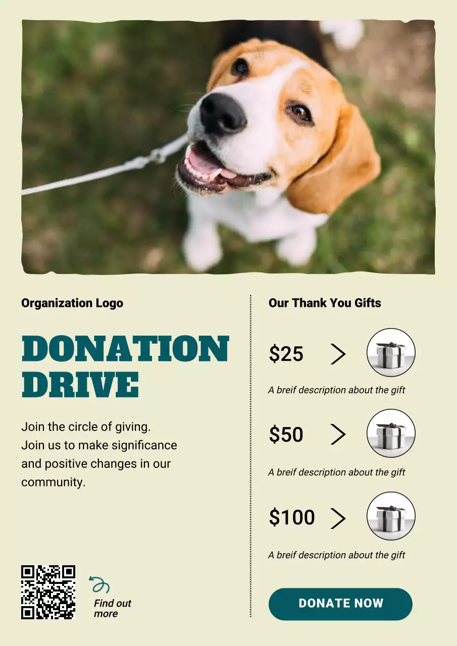 Green Modern Donation Drive Campaign