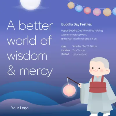 Purple Cultural Festival Announcement Social Media Post