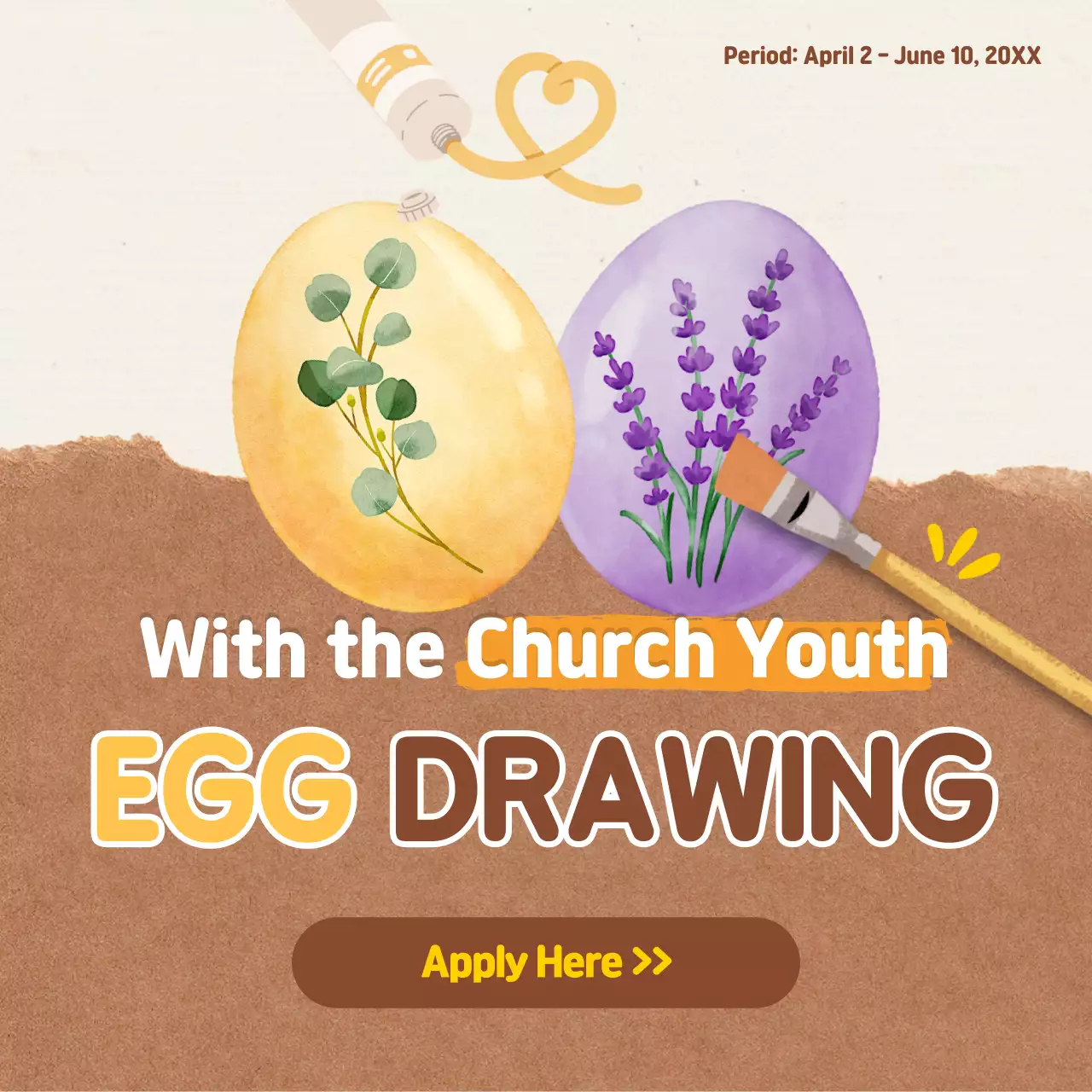 Beige Artistic Event Announcement Social Media Post