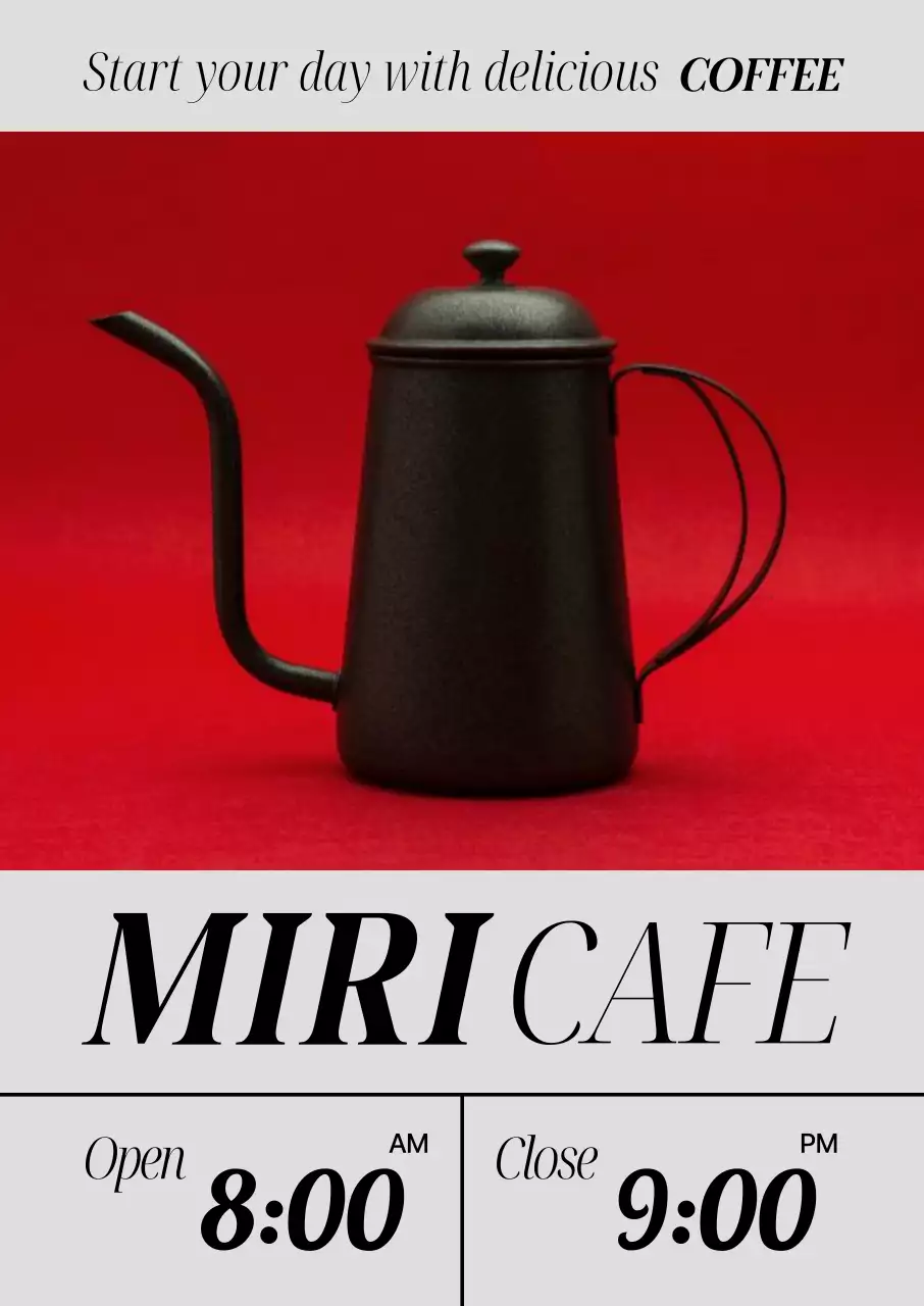 빨강 모던 카페 홍보