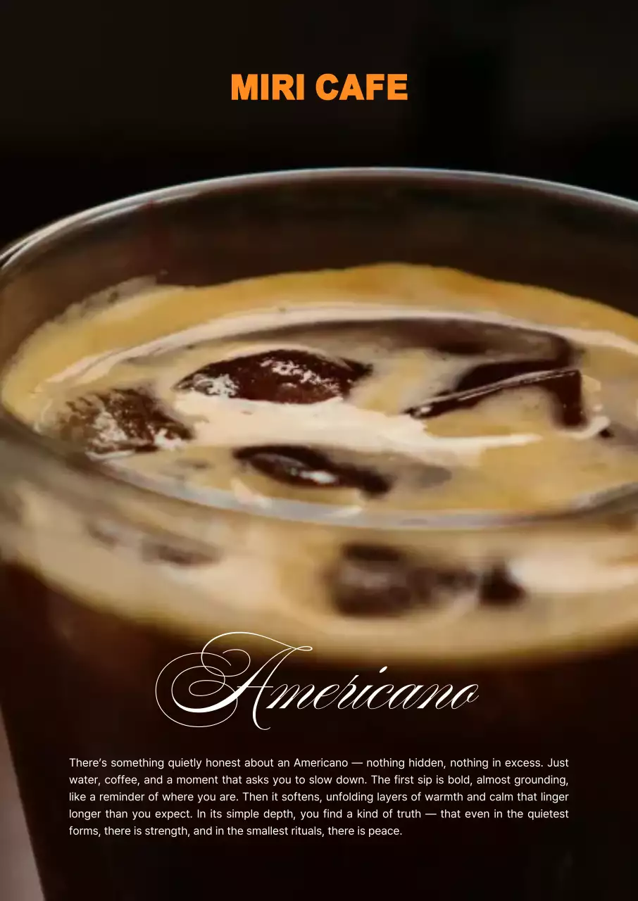 주황 모던 커피 광고