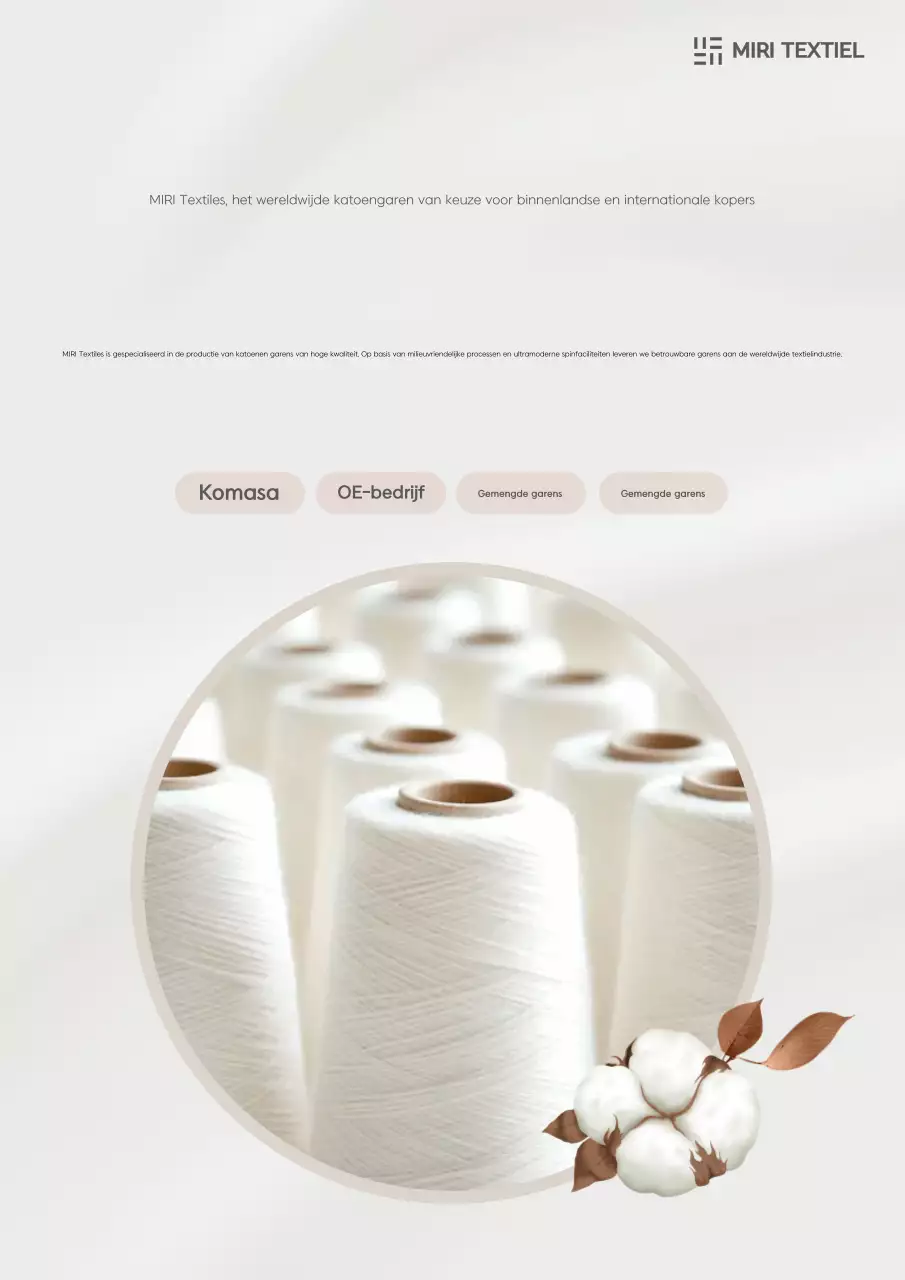 Beige Eenvoudige Textielindustrie Promotie