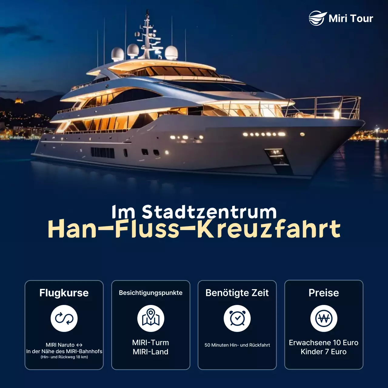 Blaue Moderne Kreuzfahrt – Reiseleiter