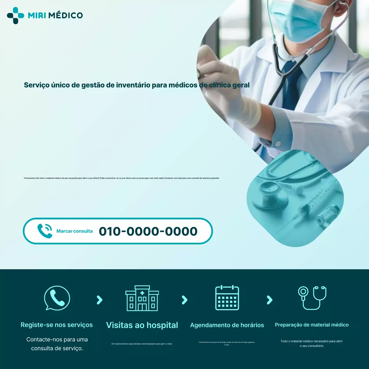 Guia de Serviços Médicos Modernos Sky Blue