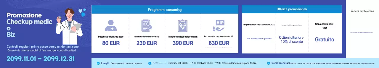 Promozione Blue Modern Health Checkup