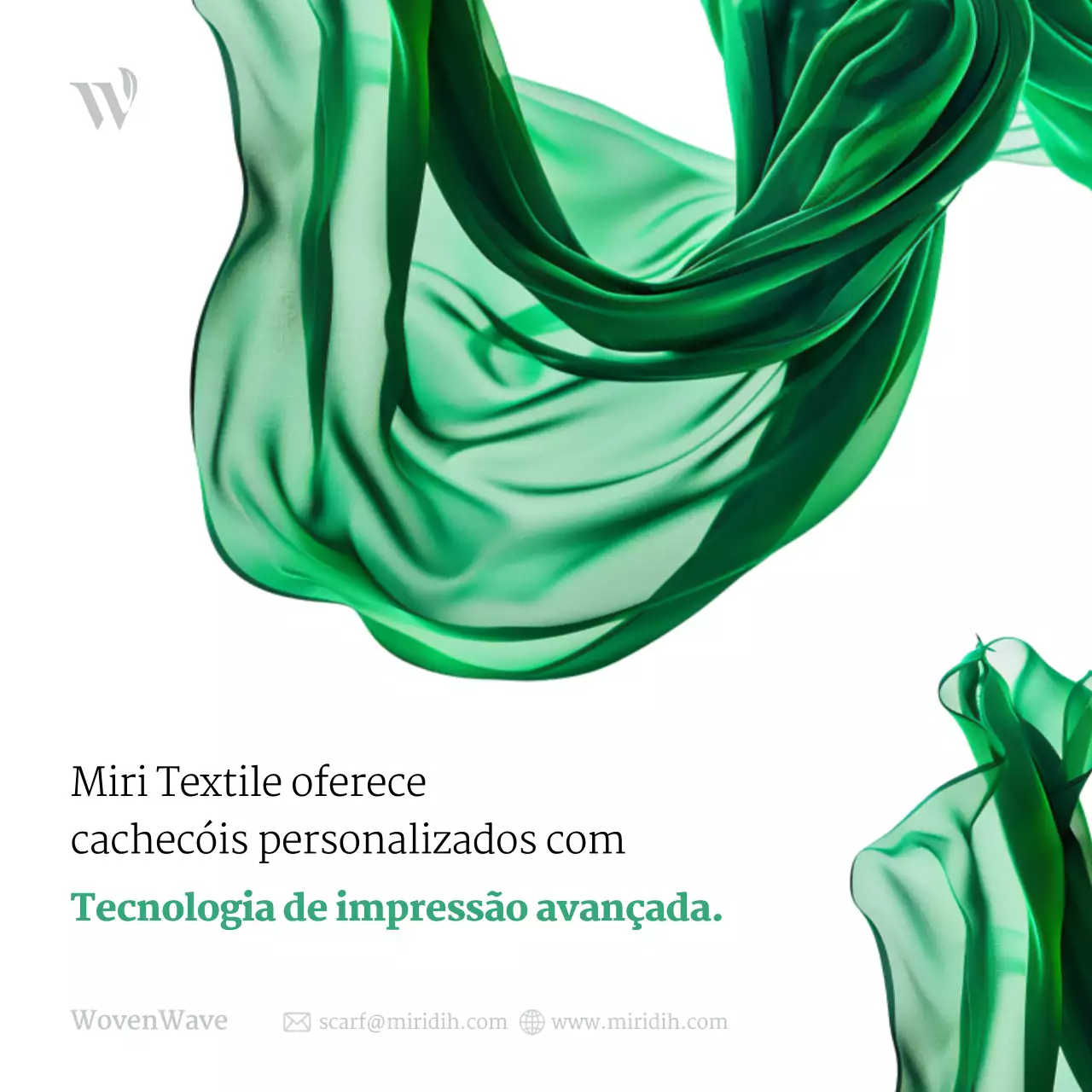 Anúncio de Têxtil Verde Moderno