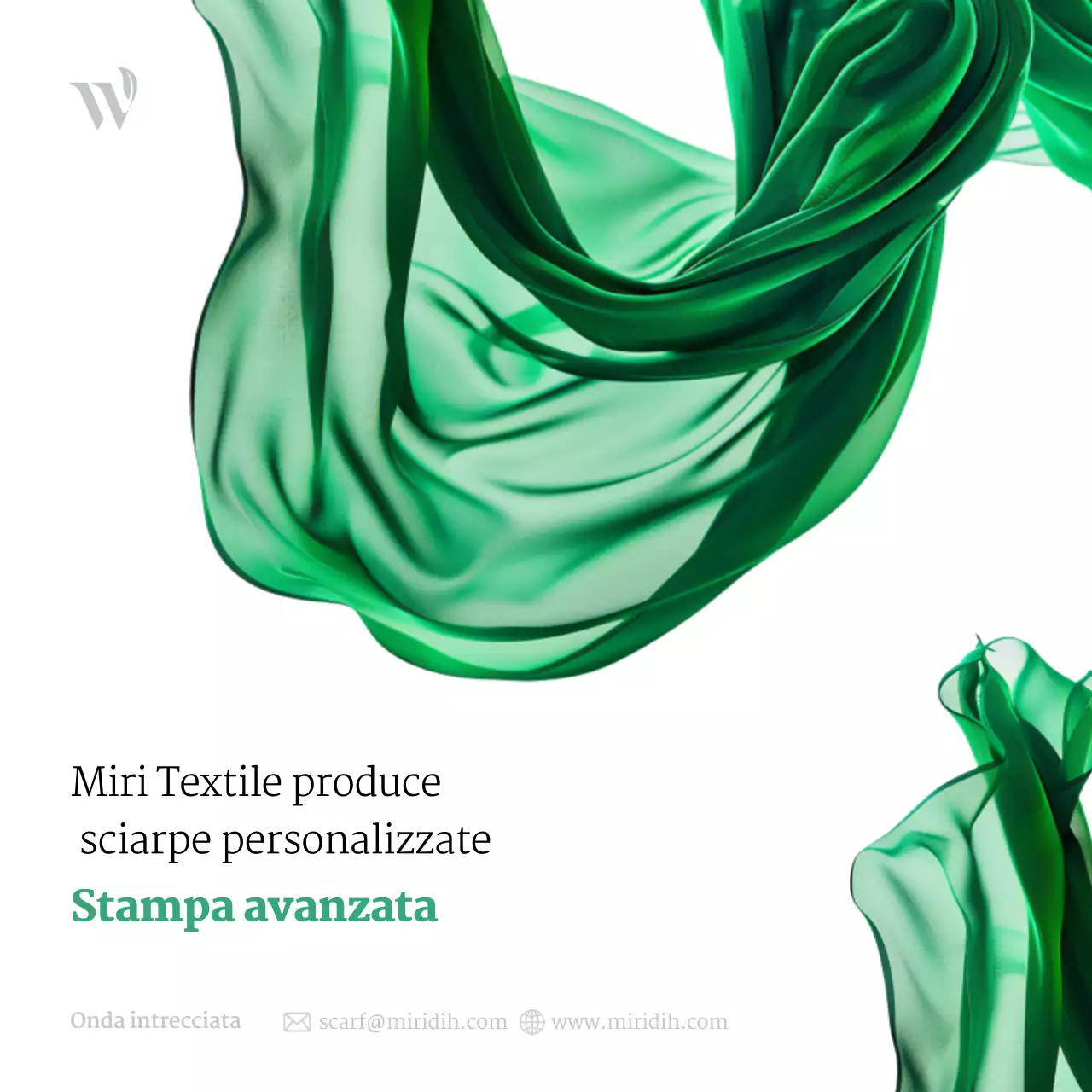 Pubblicità tessile moderna verde