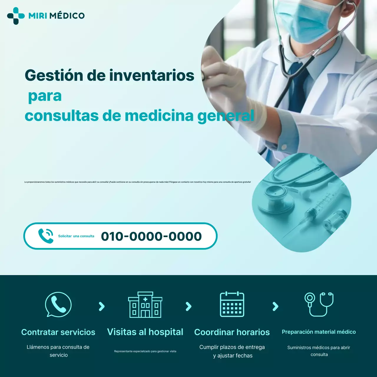 Guía de servicios médicos modernos Sky Blue