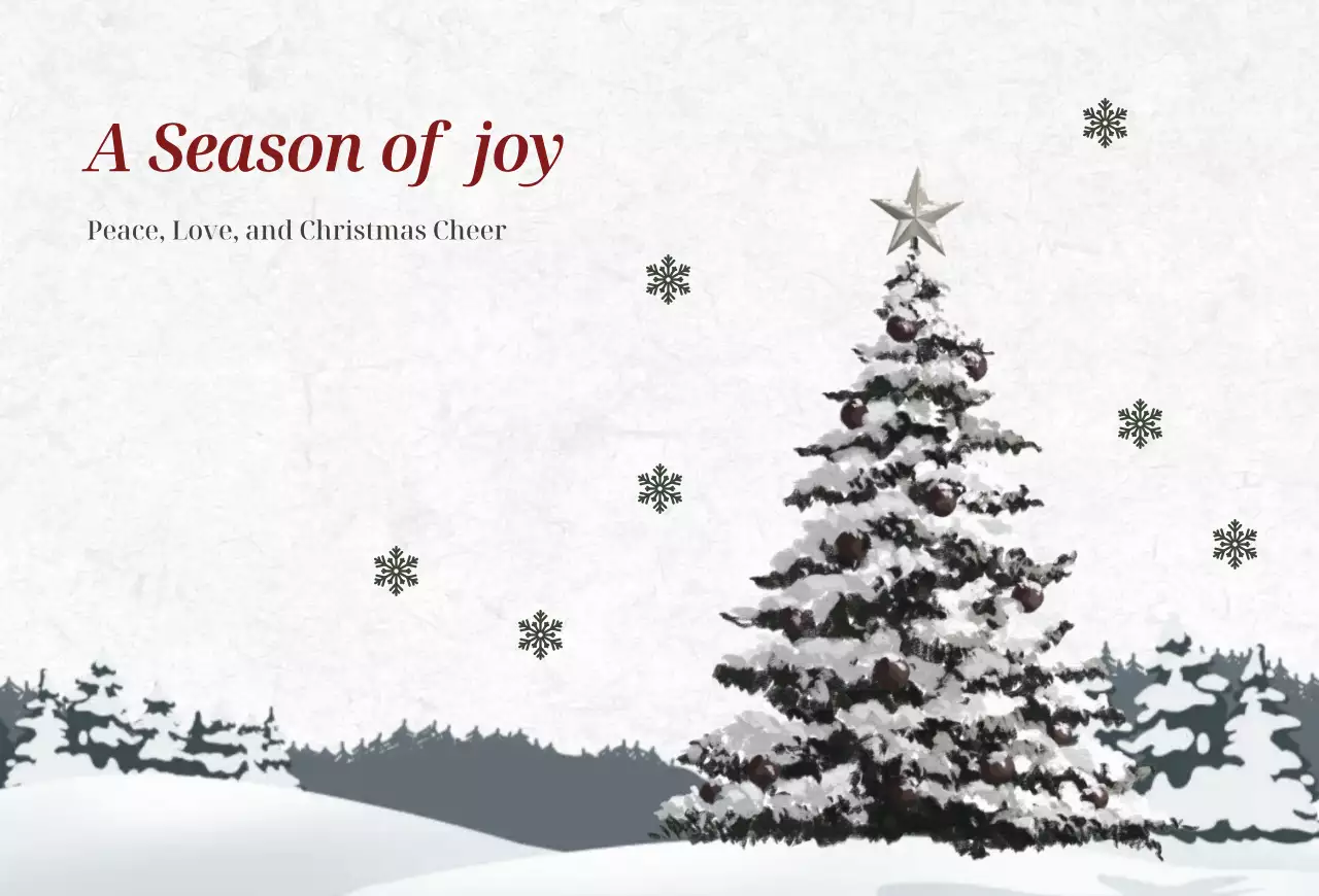 Kartu Pos Natal Klasik Khaki