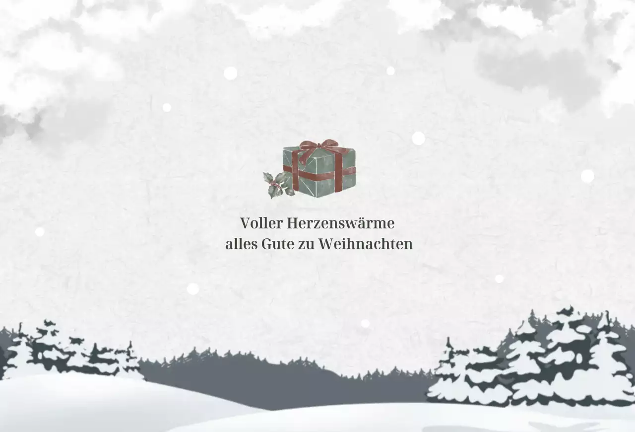 Khaki Klassische Weihnachtspostkarte