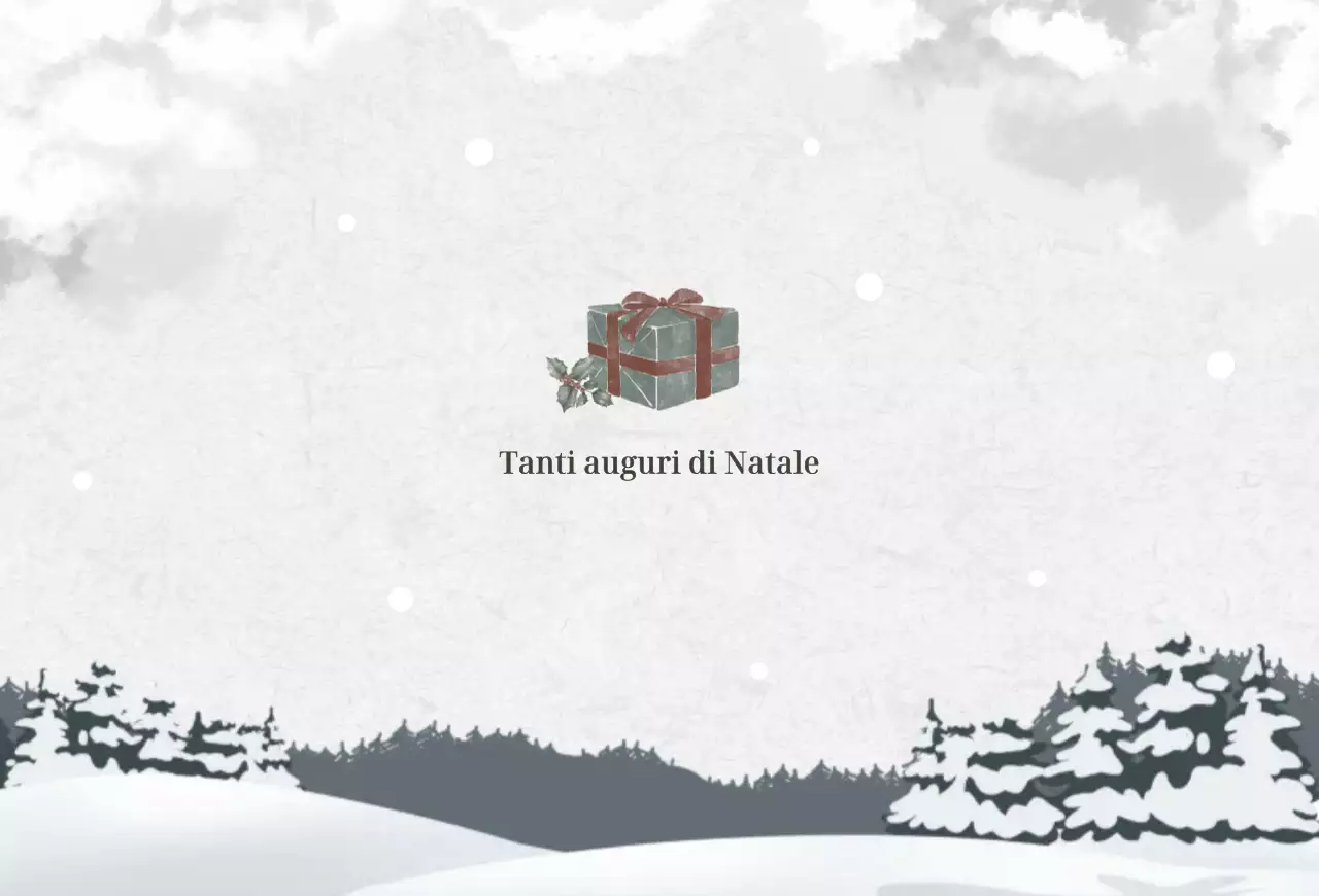 Cartolina di Natale classica color cachi