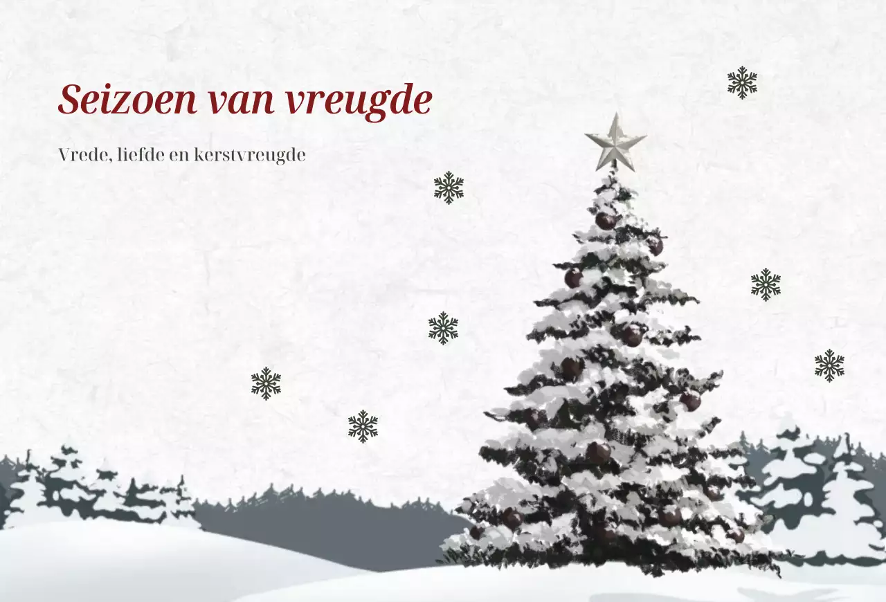 Khaki Klassieke Kerstkaart