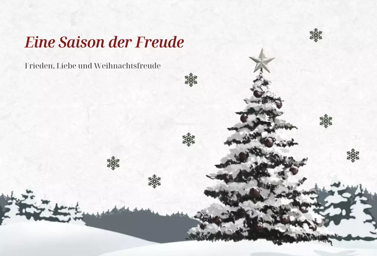 Khaki Klassische Weihnachtspostkarte