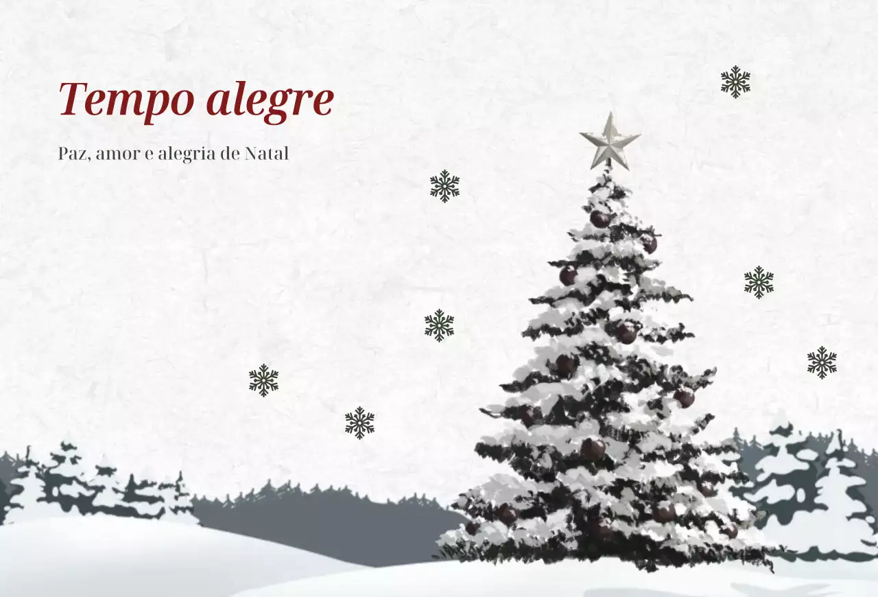 Cartão postal de Natal clássico cáqui