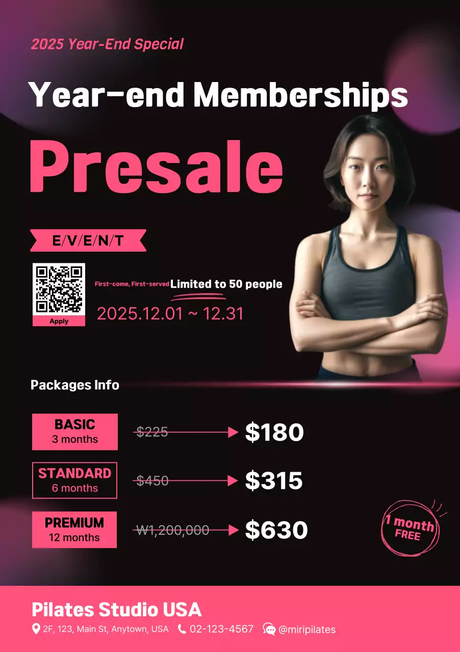 Khuyến mãi Pink Modern Fitness