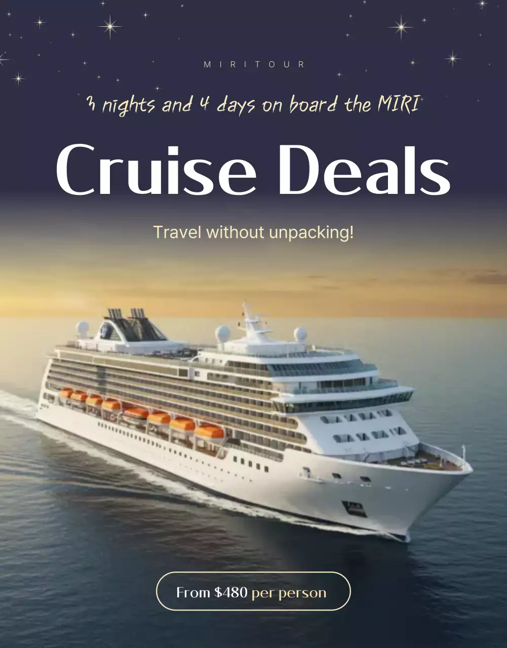 Navy Luxury Travel Advertisement