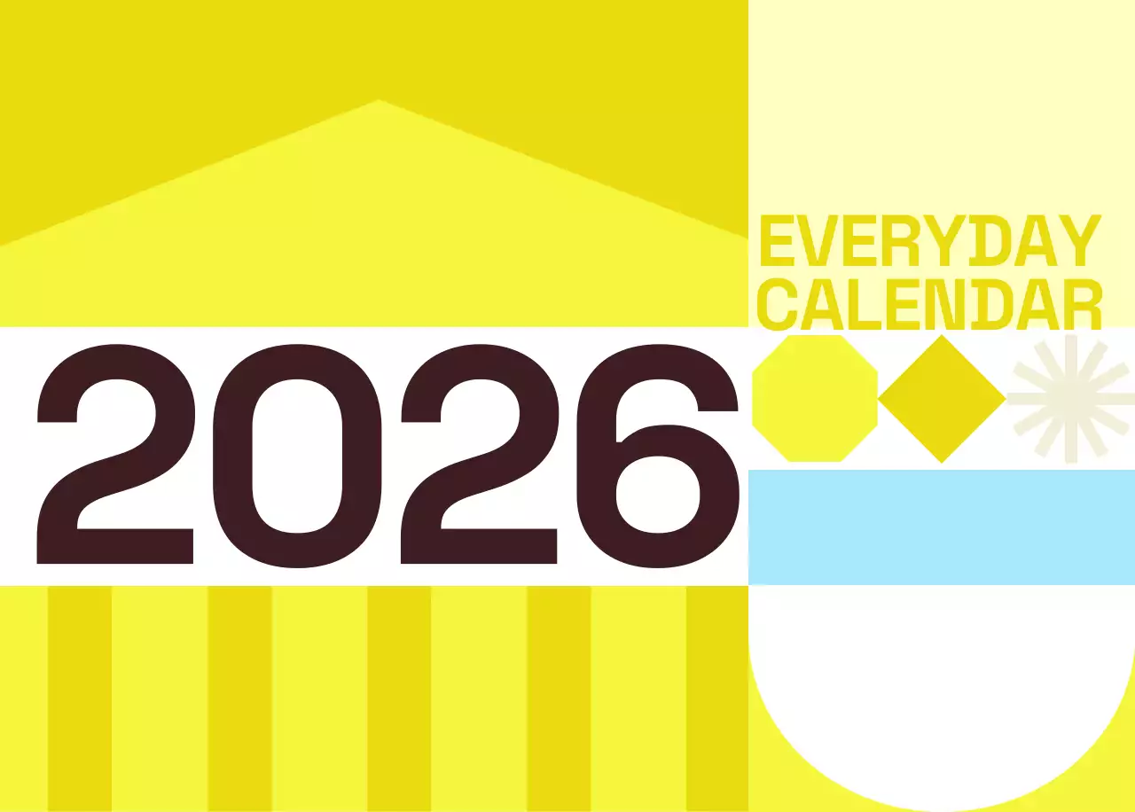 Kalender Modern Kuning Kalender