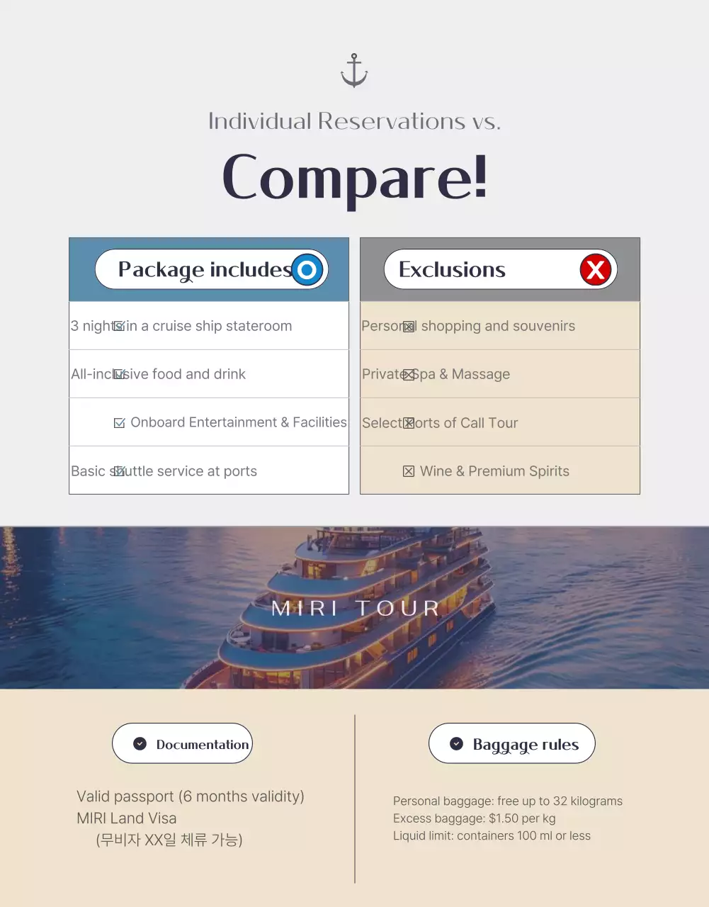 Navy Luxury Travel Advertisement