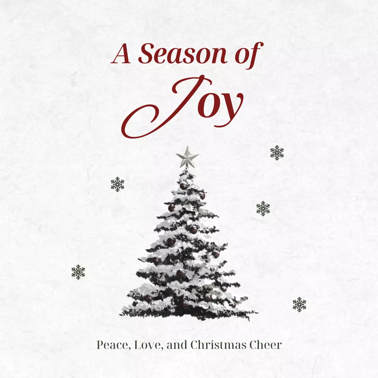 Cartão postal de Natal clássico cáqui