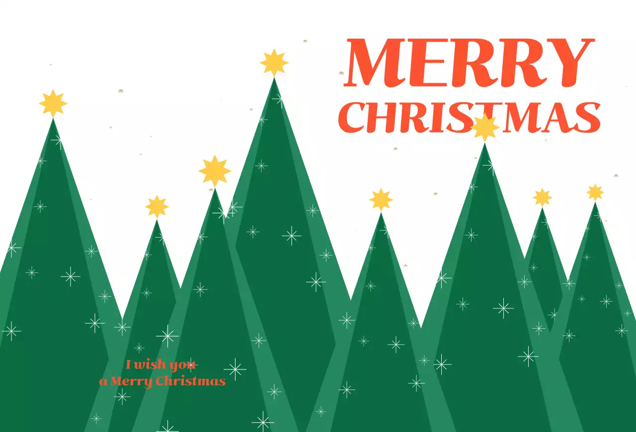 Green Simple Christmas Card