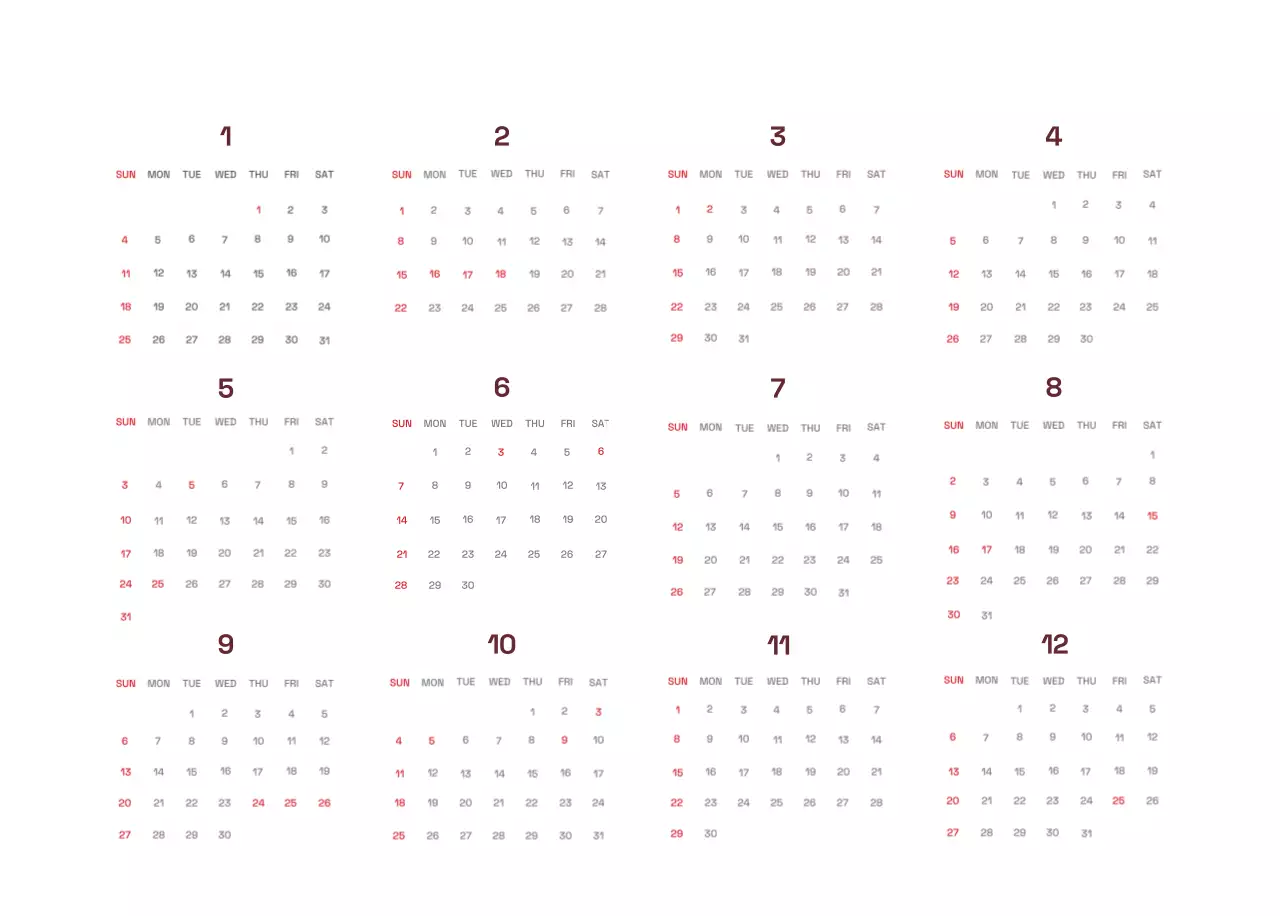 Kalender Modern Kuning Kalender