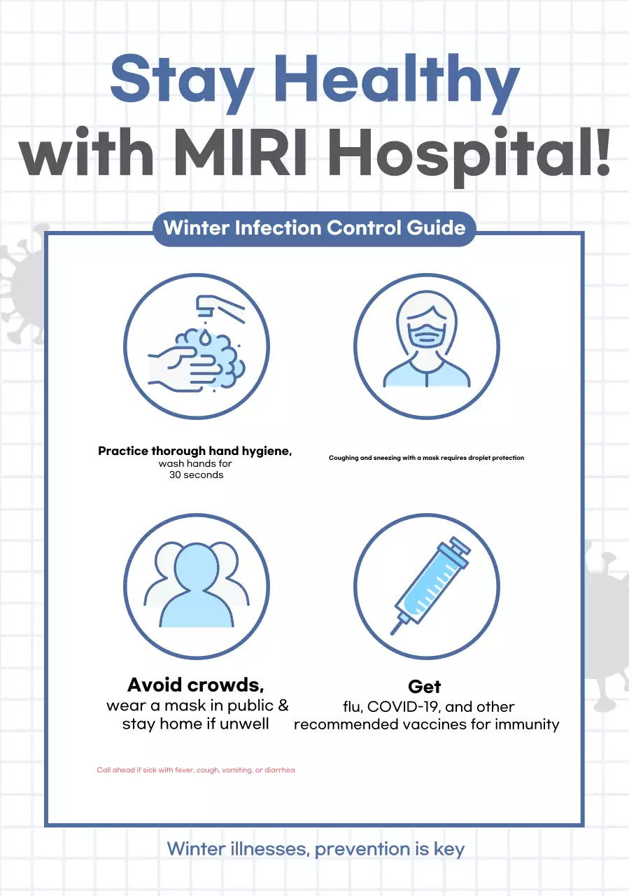 Hướng dẫn phòng ngừa nhiễm trùng Blue Simple