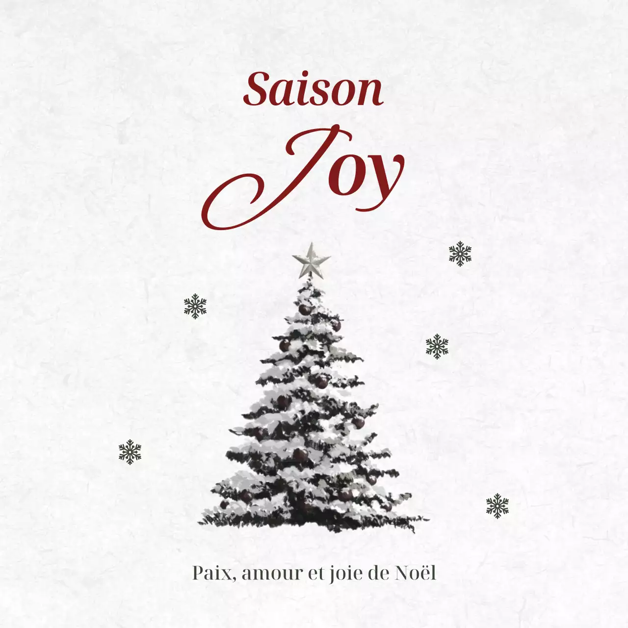 Carte postale de Noël classique kaki