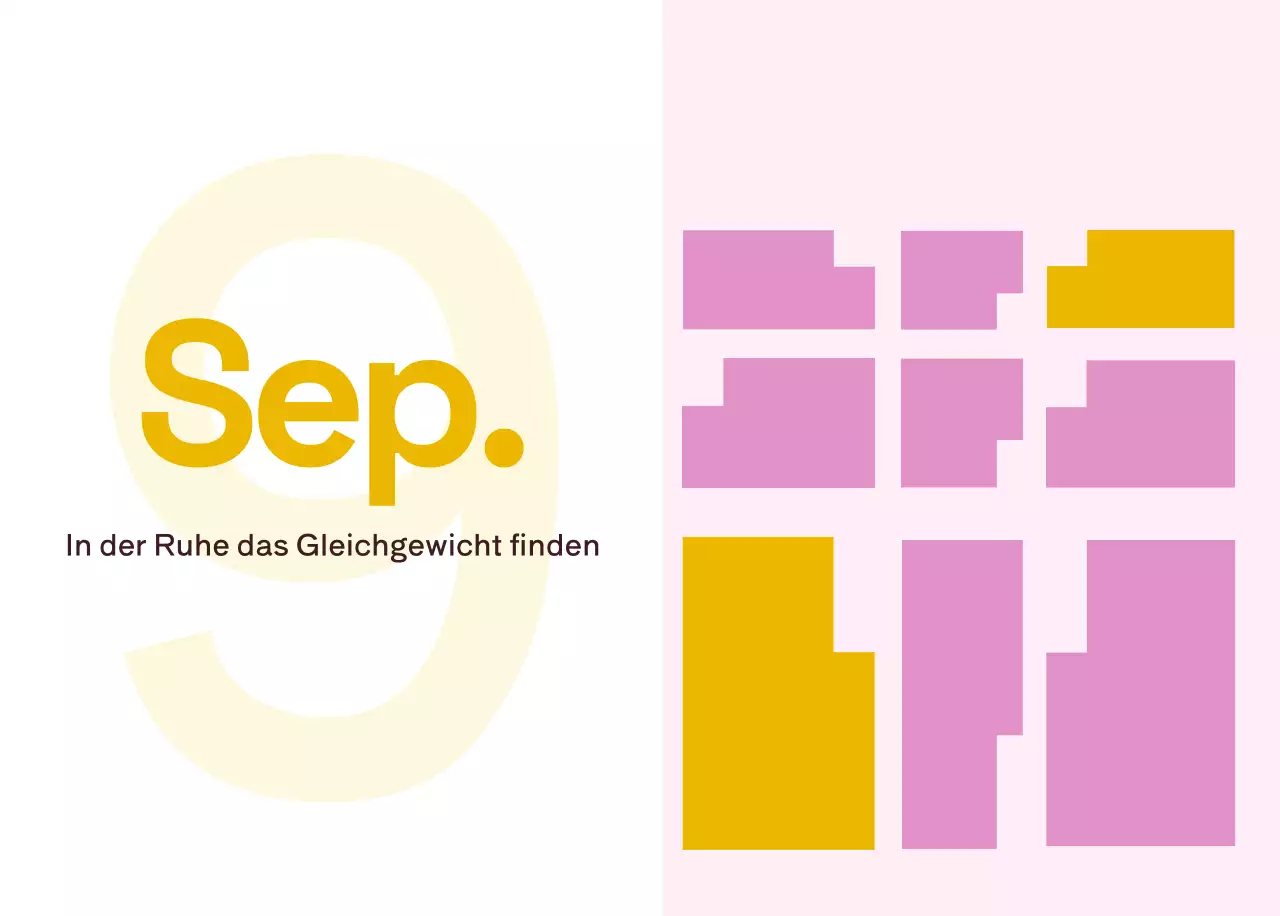 Gelber moderner Kalender Kalender