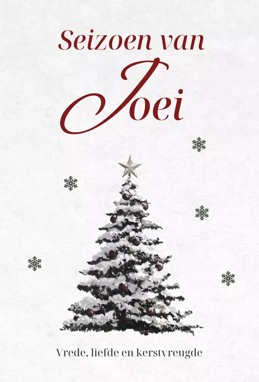 Khaki Klassieke Kerstkaart