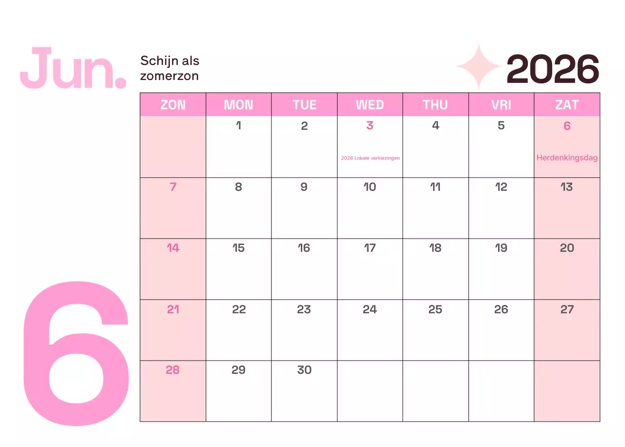 Gele moderne kalenderkalender