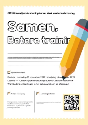 Gele eenvoudige onderwijsadviesgids