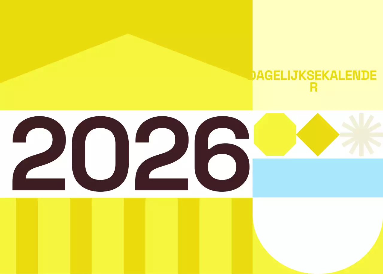 Gele moderne kalenderkalender