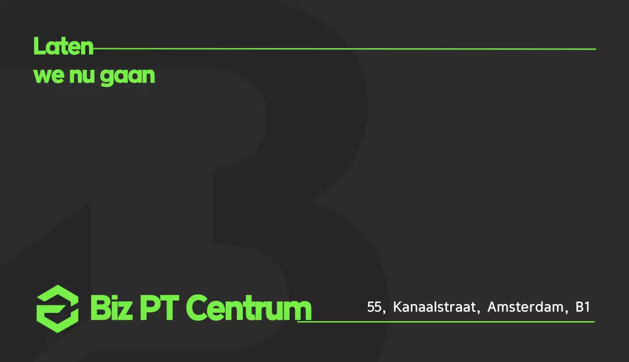 Zwart modern fitness visitekaartje