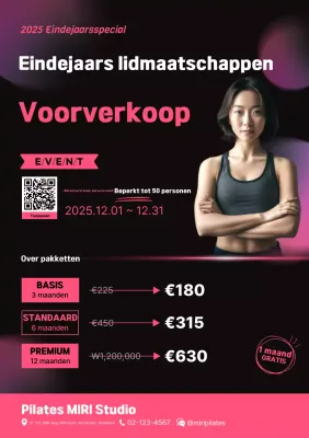 Roze Moderne Fitness Promotie