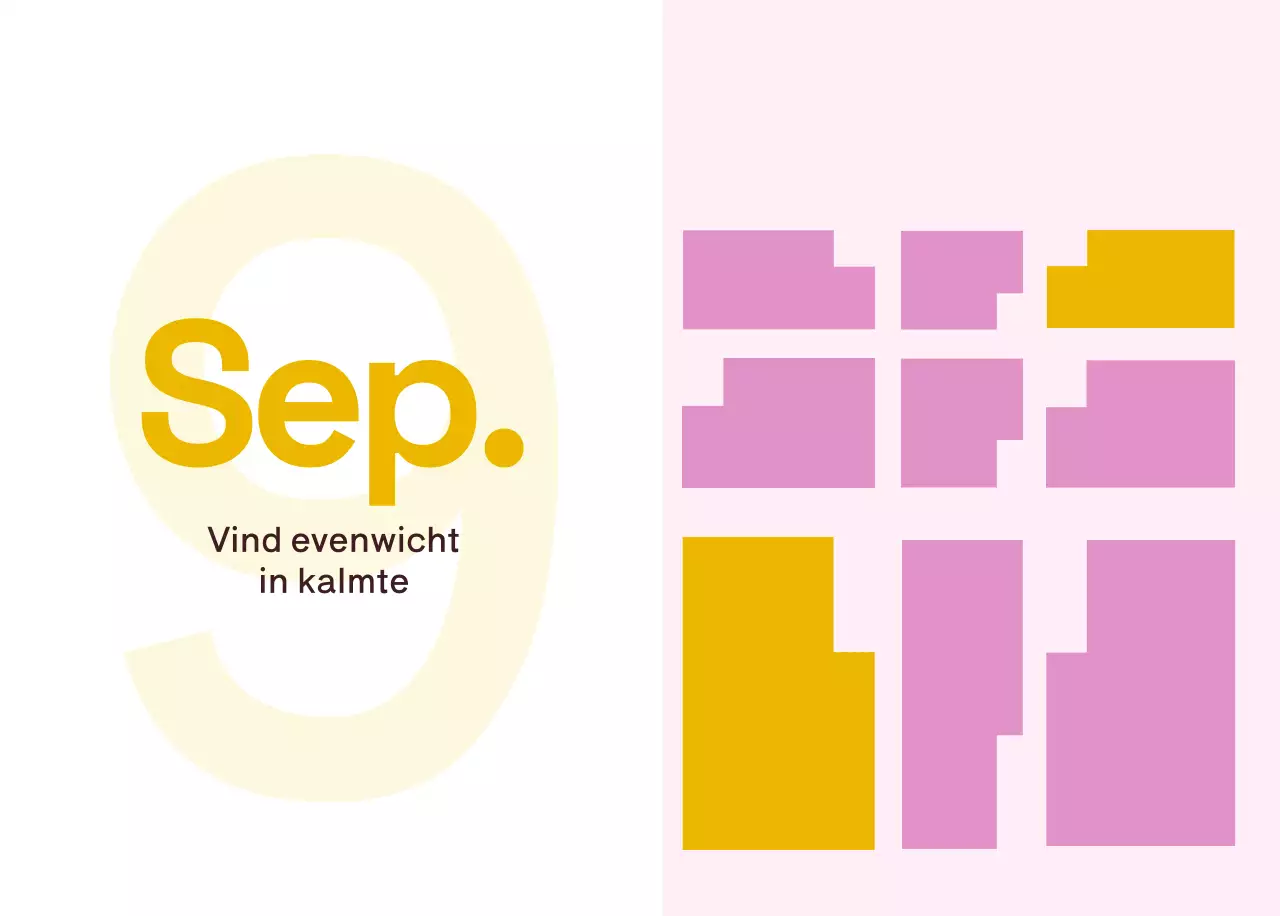 Gele moderne kalenderkalender