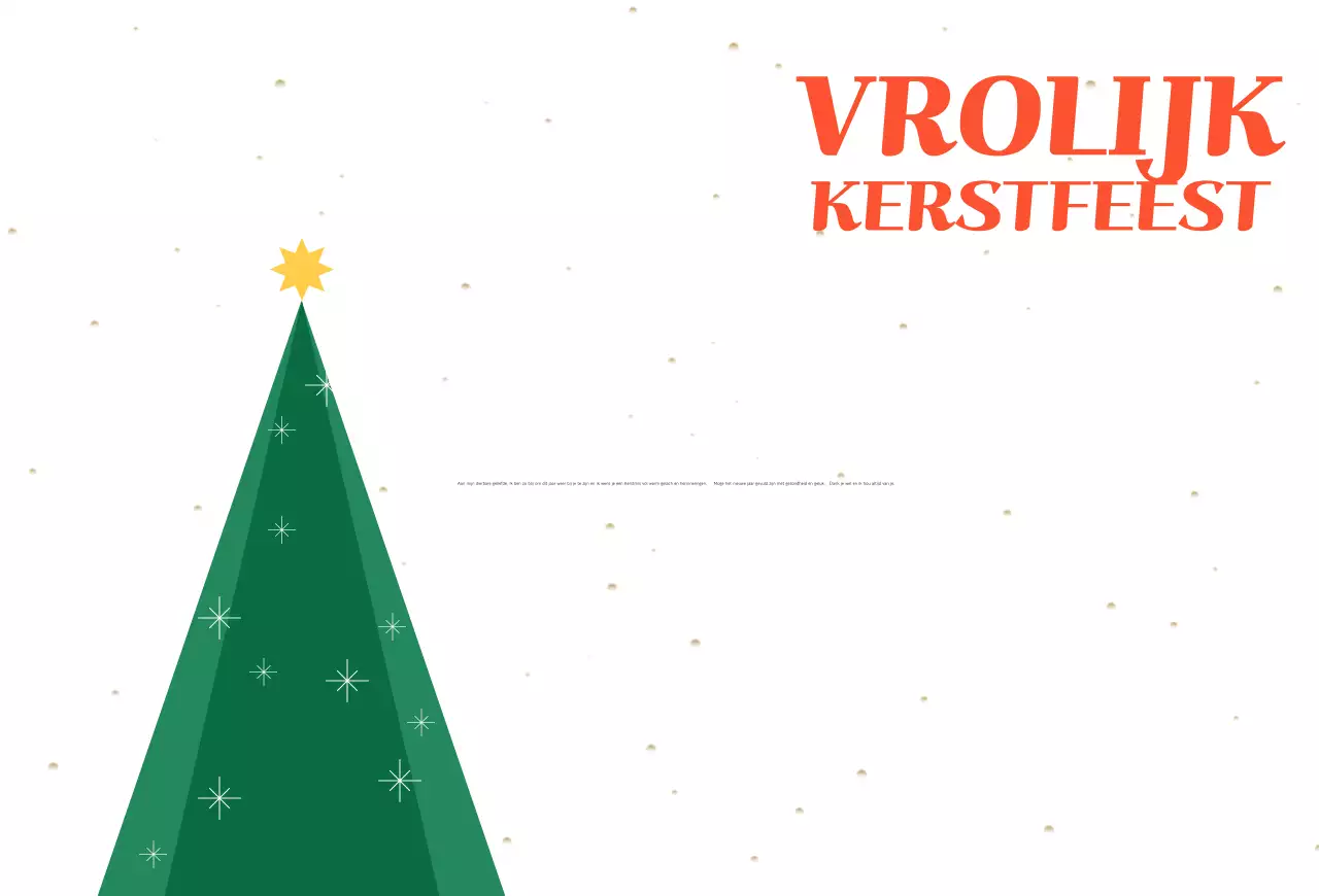 Groene eenvoudige kerstkaart