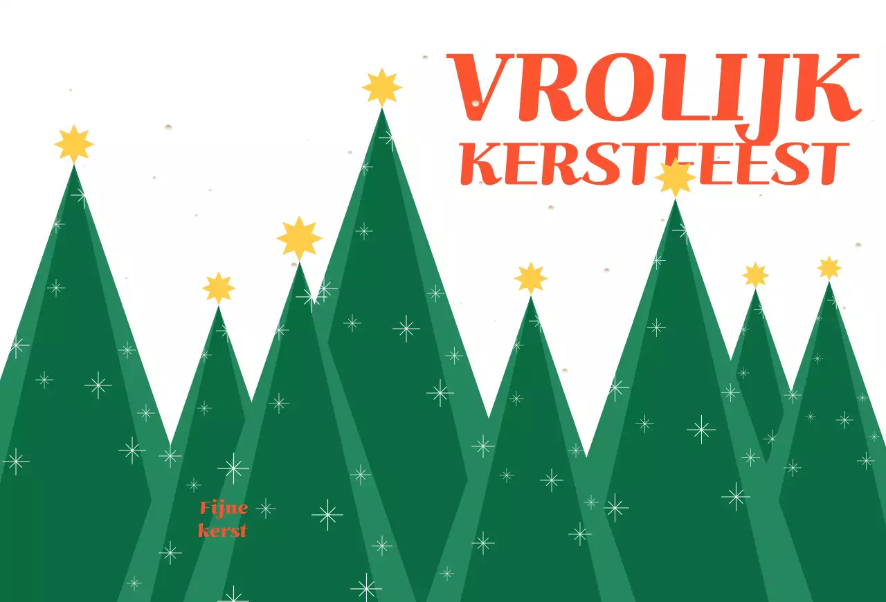 Groene eenvoudige kerstkaart