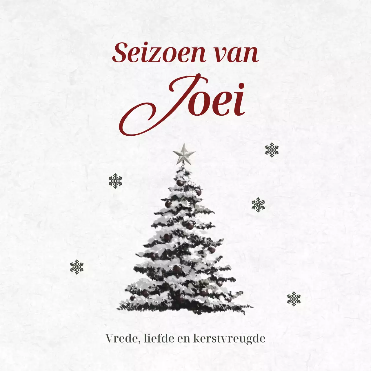 Khaki Klassieke Kerstkaart