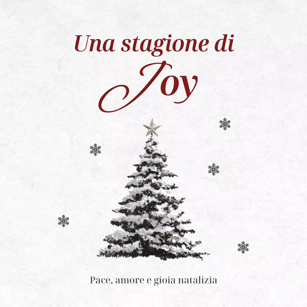 Cartolina di Natale classica color cachi