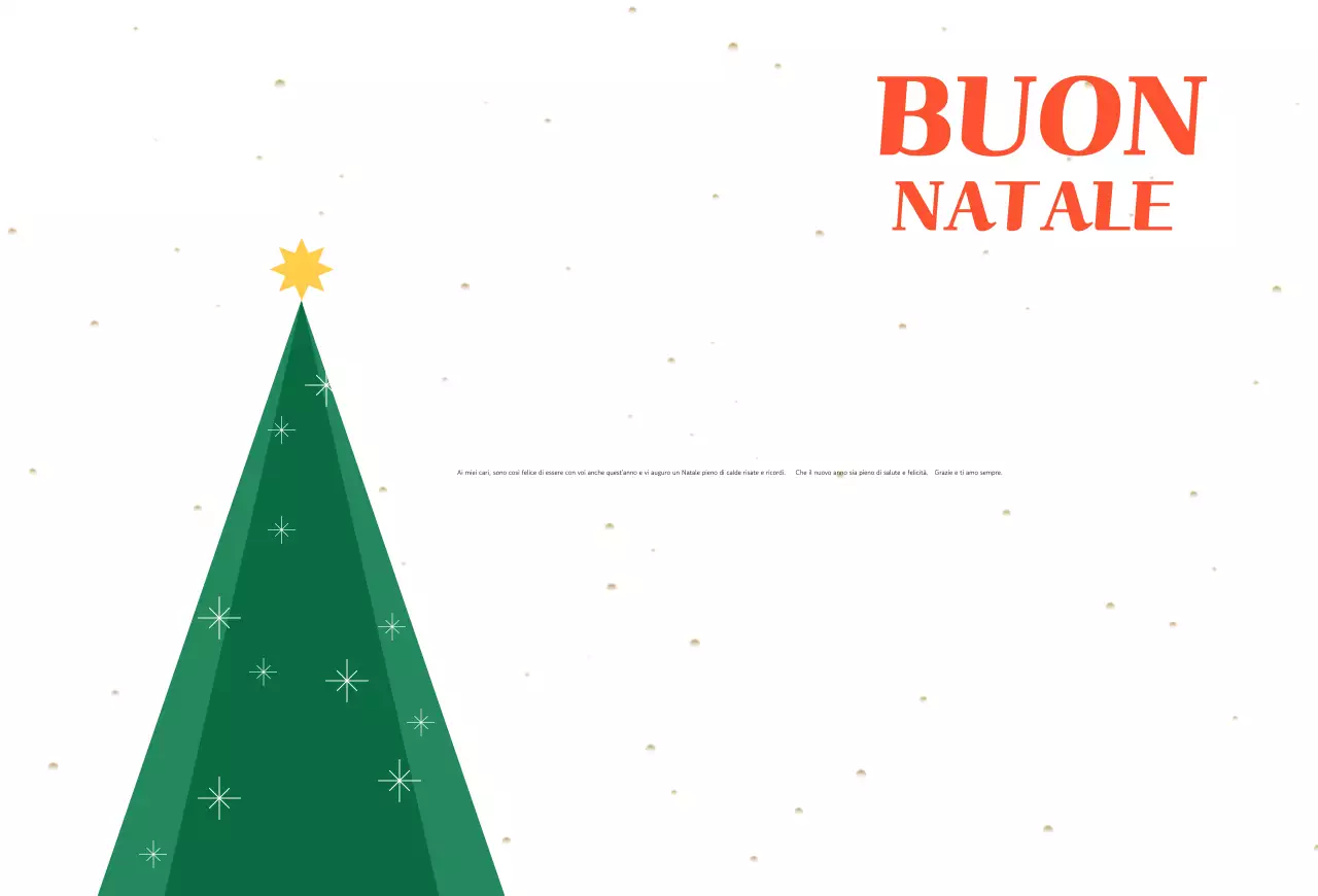 Biglietto di Natale semplice verde
