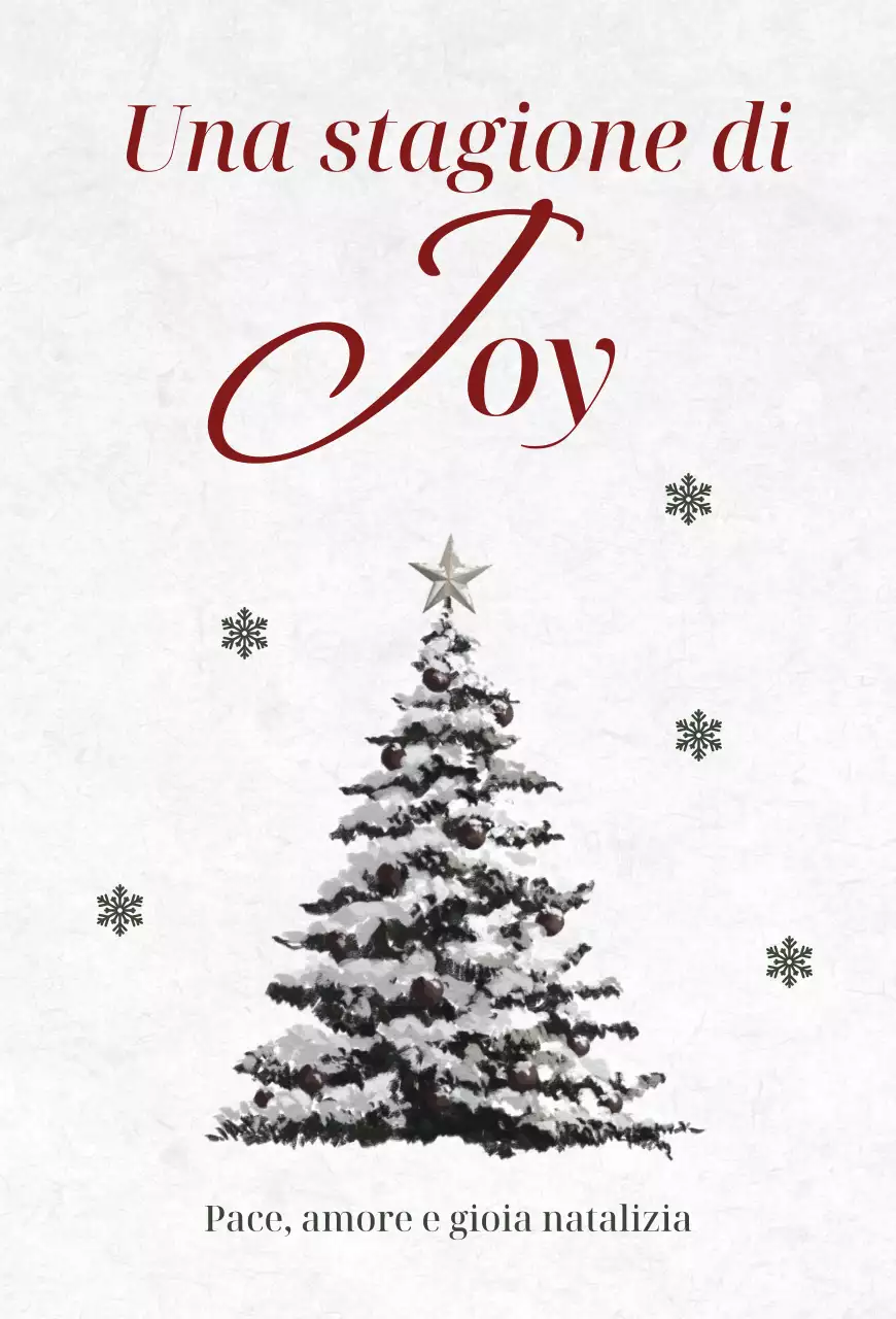 Cartolina di Natale classica color cachi